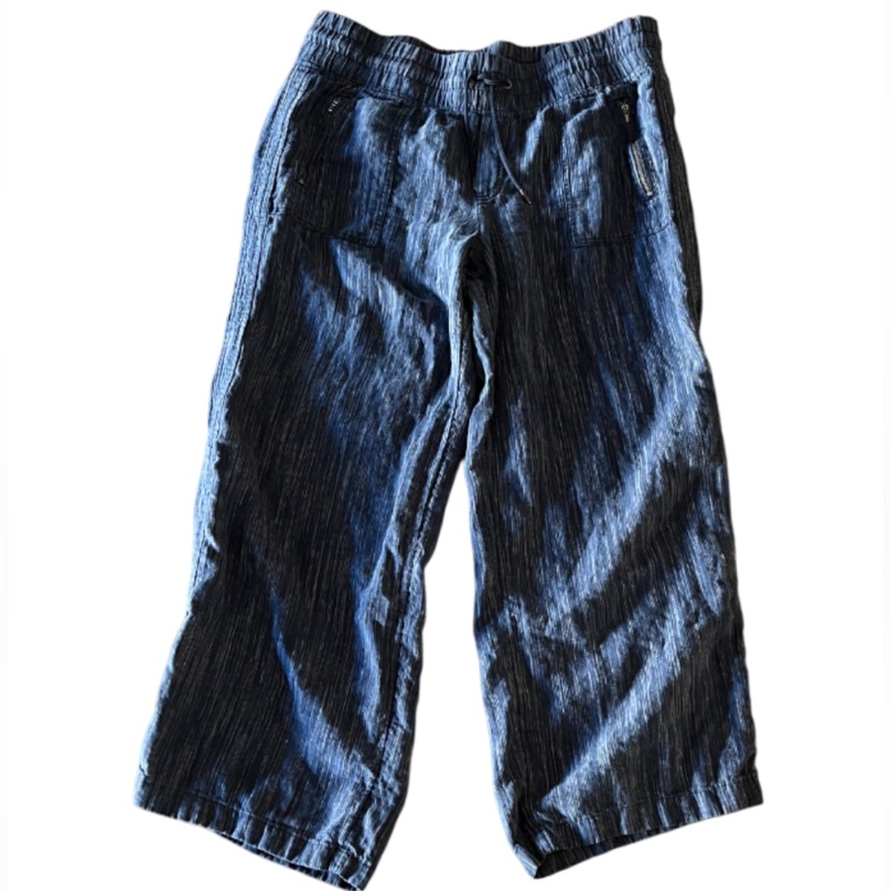 Athleta Cabo Linen Blue Wide-Leg Pants - Picture 5 of 15